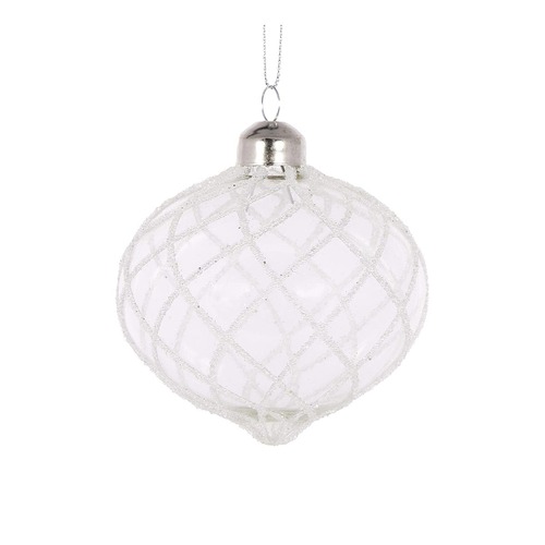 White Quilted Onion Bauble..