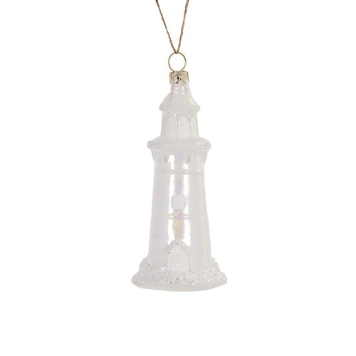 Glass Lighthouse Orn..