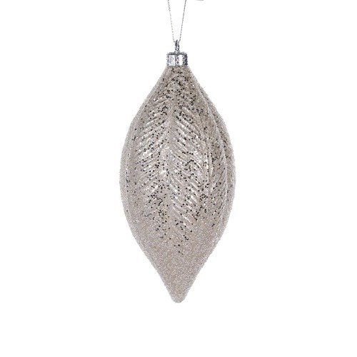Champagne Feather Drop Bauble..