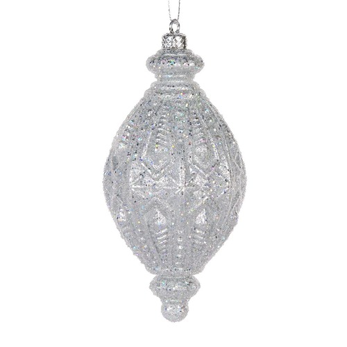 Silver Intricate Drop Bauble..