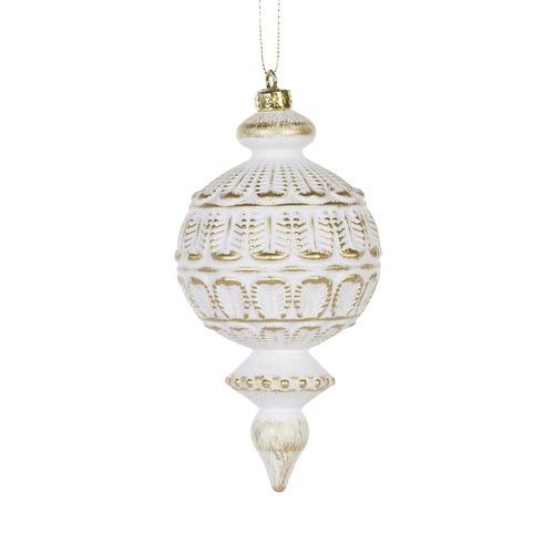 White & Gold Aztec Finial..
