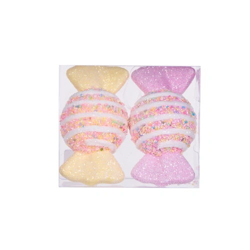 2pk Pastel Sprinkles Wrapped Lollies