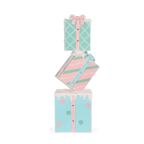 88cm Pastel Piped Present Stack