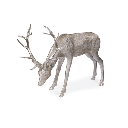 Silver Etched Reindeer