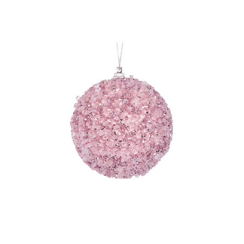Mini Pink Crystals Bauble