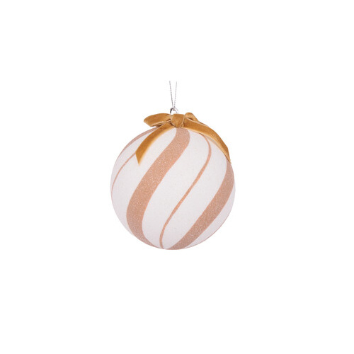 White Gingerbread Swirl Bauble
