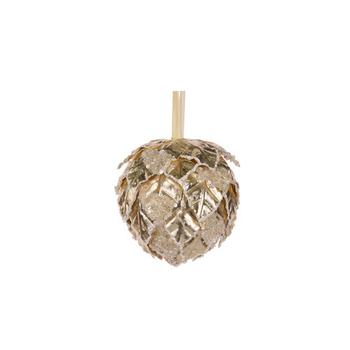 Champagne Pearl Leaf Bauble