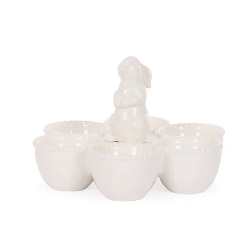 White Bunny Egg Holder