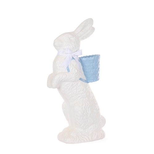 White Rabbit with Basket 88cm