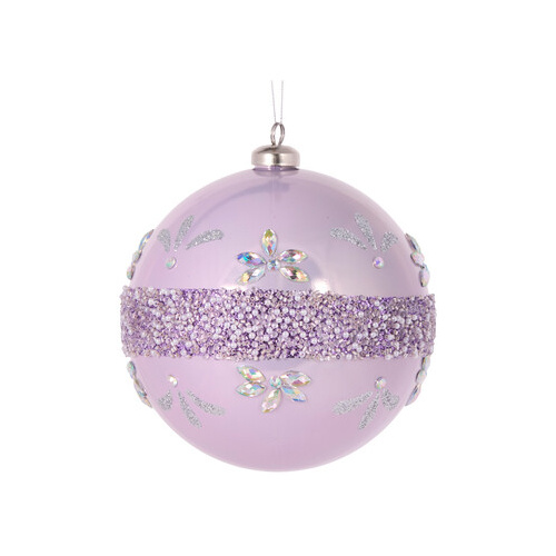 Pearl Lilac Embellished Bauble