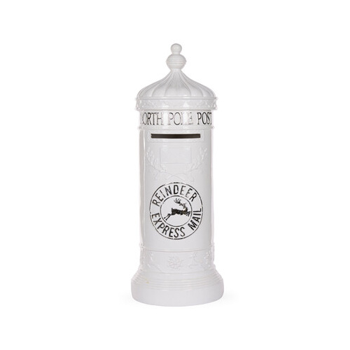 Silver And White Santa Mailbox