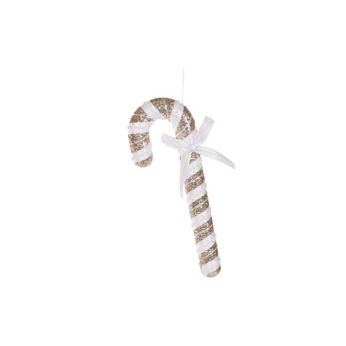 33cm Champagne & White Candy Cane