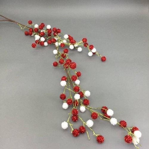 Red White Green Ball Garland