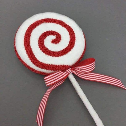 12cm Red/White Swirl Lollipop