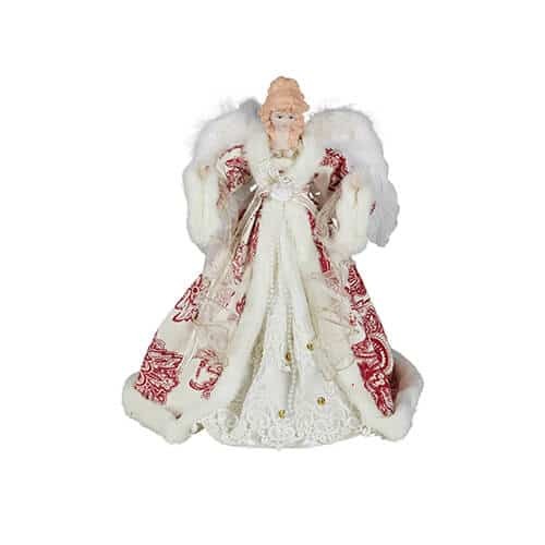 Red Angel Tree Topper 36cm h