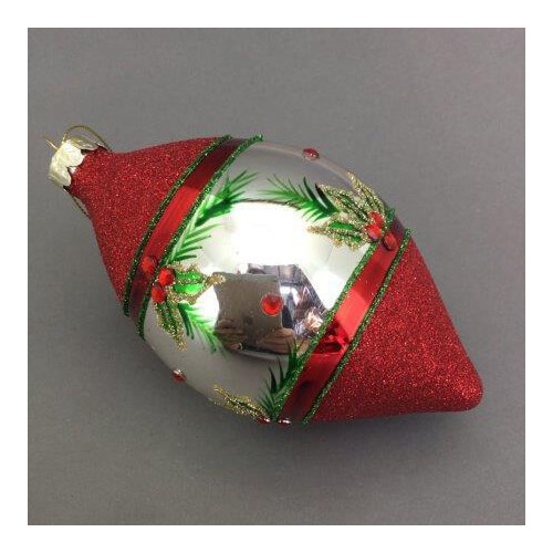 Red Mirrored Holly Long Drop