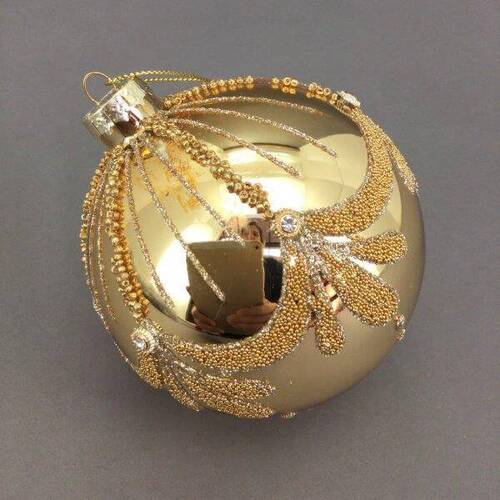 Gold Swag Decorated Bauble