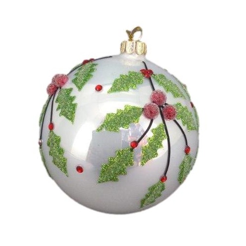 White Holly Branch Bauble