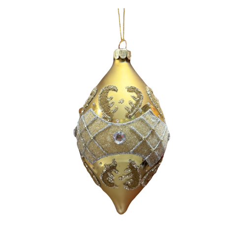 Gold Mirror Ornate Bauble