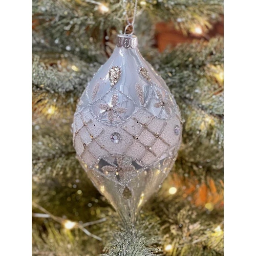 White Silver Fine Design Teardrop