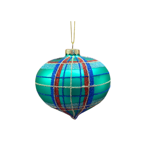 Green Blue Tartan Drop