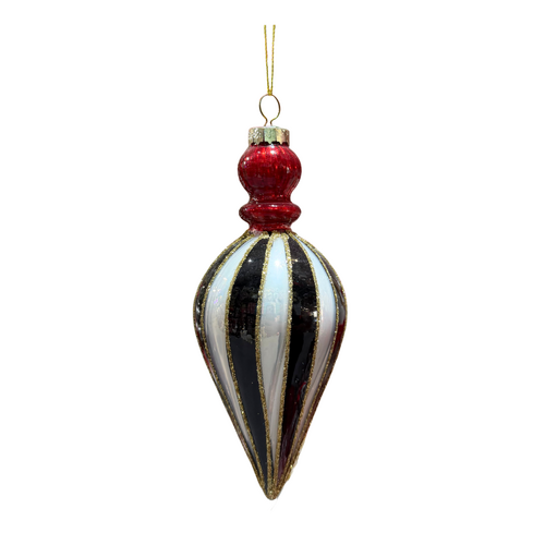 Red White Black Finial 