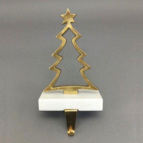 Gold Tree Stocking Holder