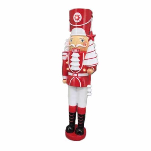 Red/White LED Nutcracker