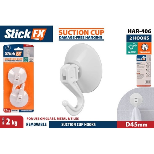 2pc Medium Suction Hook