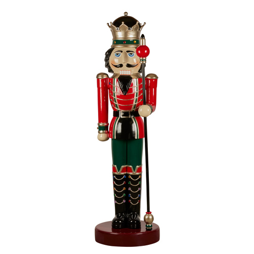 Nutcracker King Red/Green Left Scepter 198cm