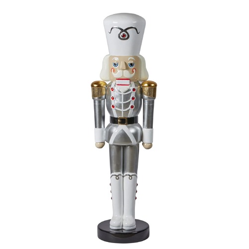 Nutcracker Soldier Silver & White 122cm