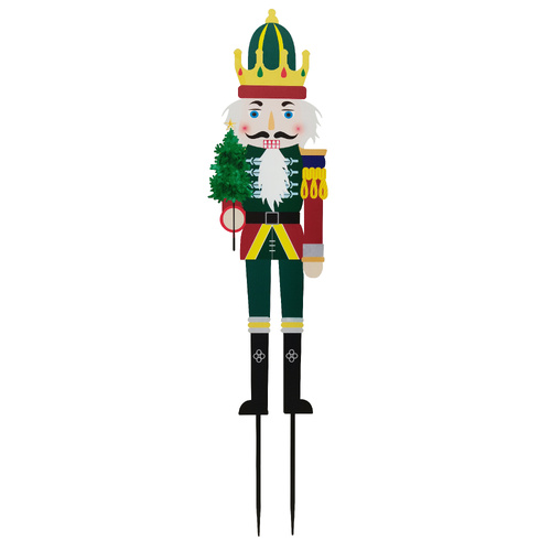 Metal Nutcracker with Tree & Crown