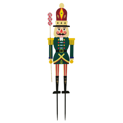 Metal Nutcracker with Staff
