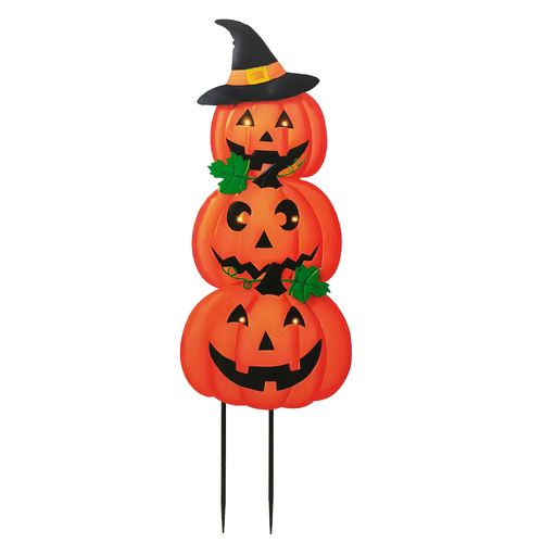Metal Halloween Pumpkin Stack