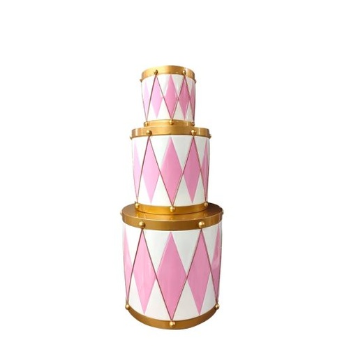 Drum Set in Pink and White 3pc