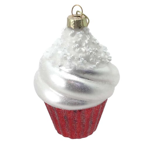 Red Cupcake Hanging Orn