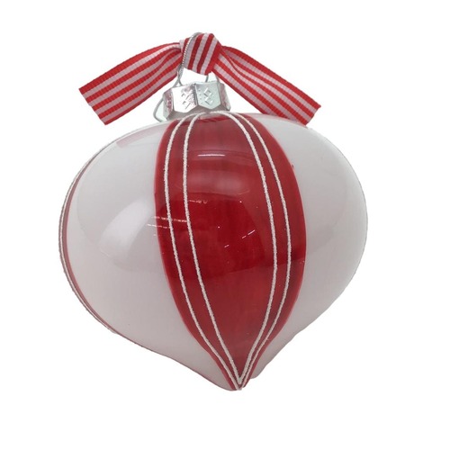 White Red Drop Hanging Orn