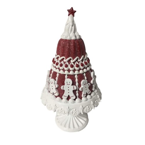 Red 2 Tier Gingerbread Cake
