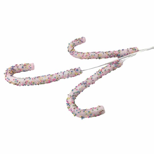 3 Pink Candy Canes