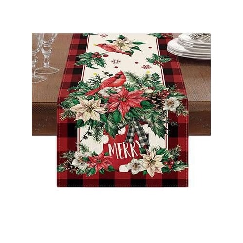 Poinsettia Table Runner