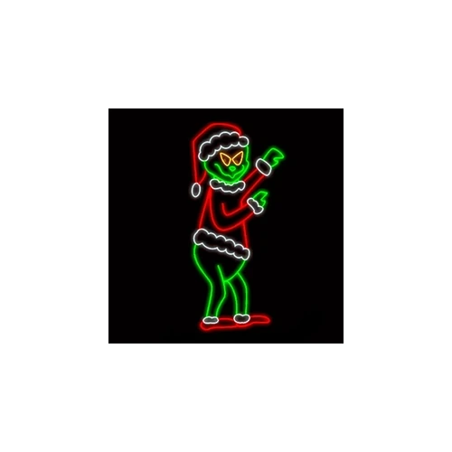 Green Man pulling lights down