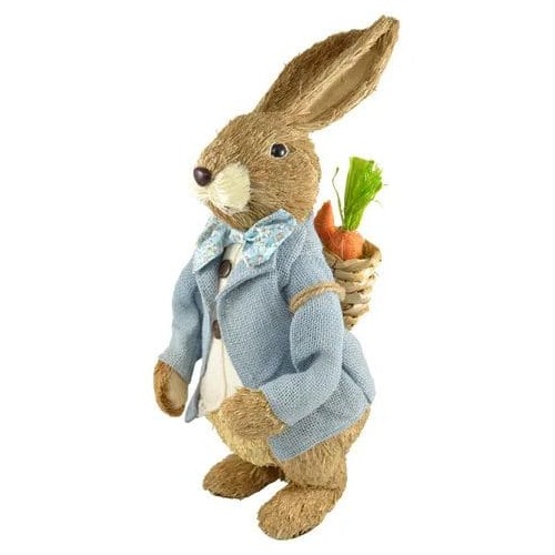 23x54cm Straw Peter Rabnit with Backpack