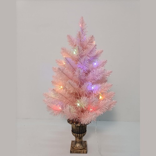 Christmas Tree w/Multi Function Lights Pretty in Pink