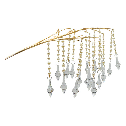 Weeping Spray with Crystals - Gold