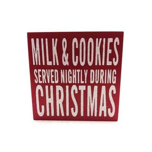 Block Sign Milk & Cookies