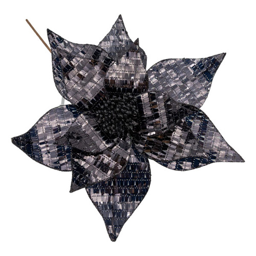 Black Sequin Flower