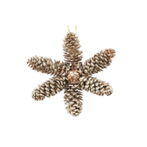8" Pinecone Snowflake