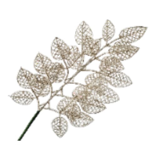 24" Leaf Spray Champagne