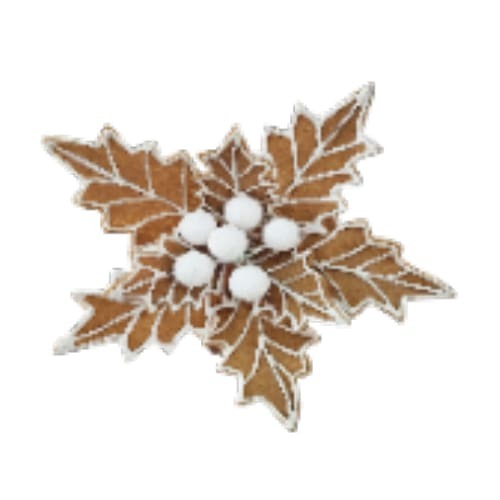 8" Poinsettia with White