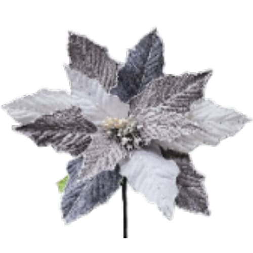 13" Poinsettia Greys